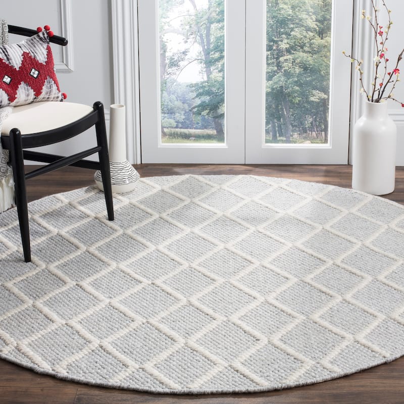 SAFAVIEH Handmade Natura Qiong Wool/ Viscose Trellis Rug
