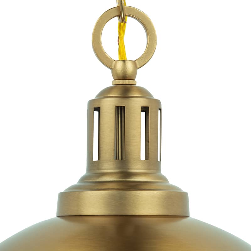 12" Modern Gold 2-Light Dimmable Pendant Light