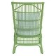 preview thumbnail 7 of 28, Rattan Slat Back Cushioned Arm Dining Accent Chair by East at Main - 24x25.5x39.25