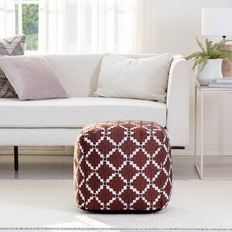 Jani Deschutes Indoor/Outdoor 18" x 18" Square Pouf Ottoman