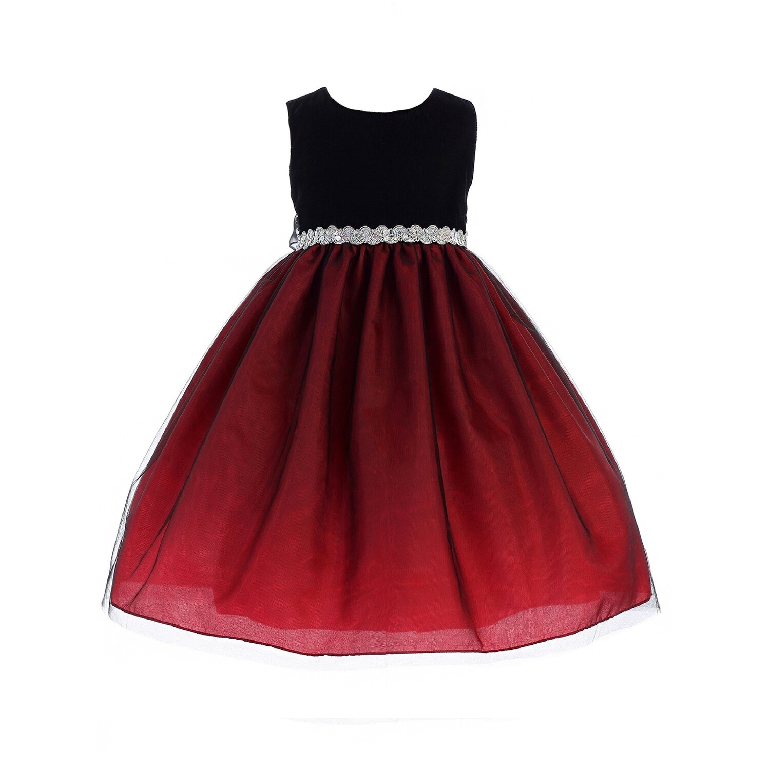 Black and red girls dress