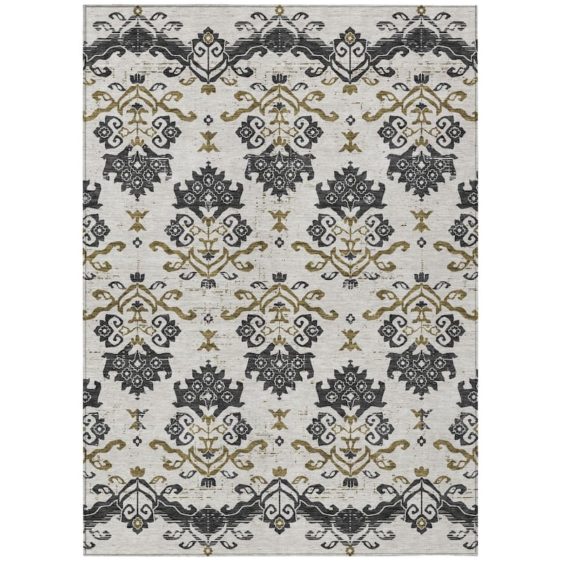 HomeRoots Oriental Transitional Rectangle Outdoor Rug