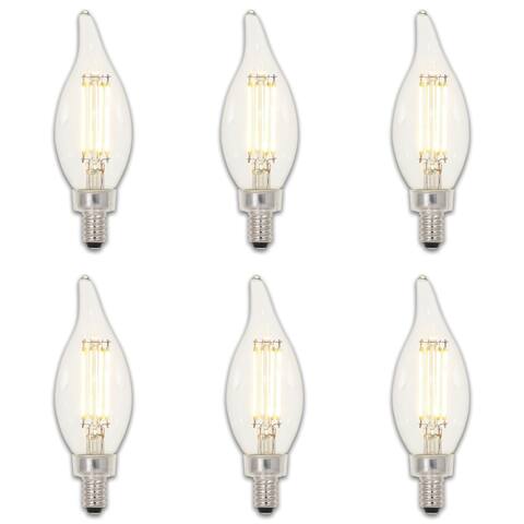 Westinghouse Lighting 4.5 Watt (60 Watt Equivalent) Clear CA11 Dimmable Filament LED Light Bulb, Candelabra Base, 6 Pack