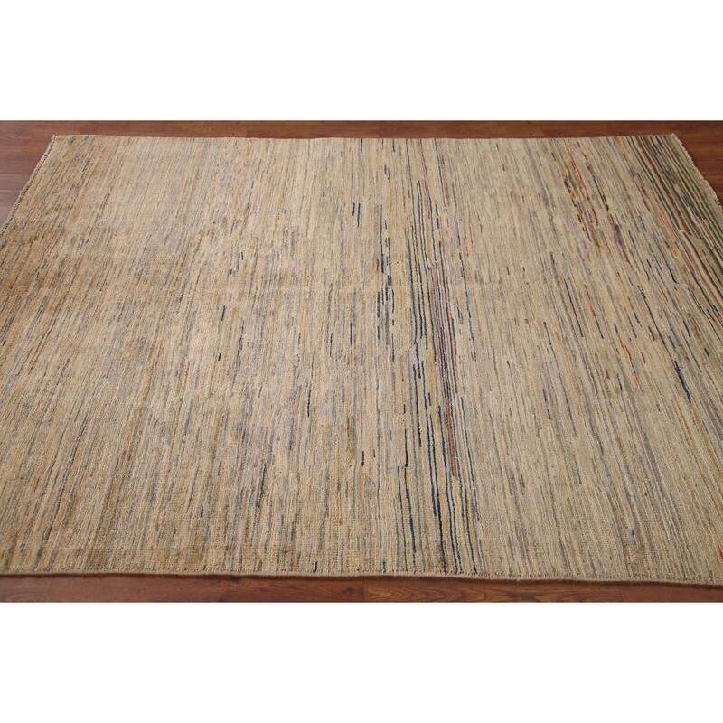 All-Over Gabbeh Kashkoli Oriental Area Rug Hand-knotted Wool Carpet - 4'11" x 6'7"