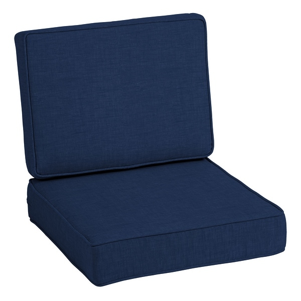 Arden Selections Sapphire Blue Leala Outdoor Deep Seat Cushion Set