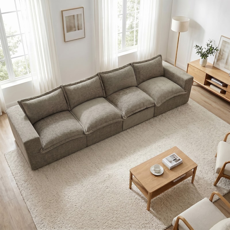 Comfy Cloud Couch Plush Modular Sectional Sofa For Living Room
