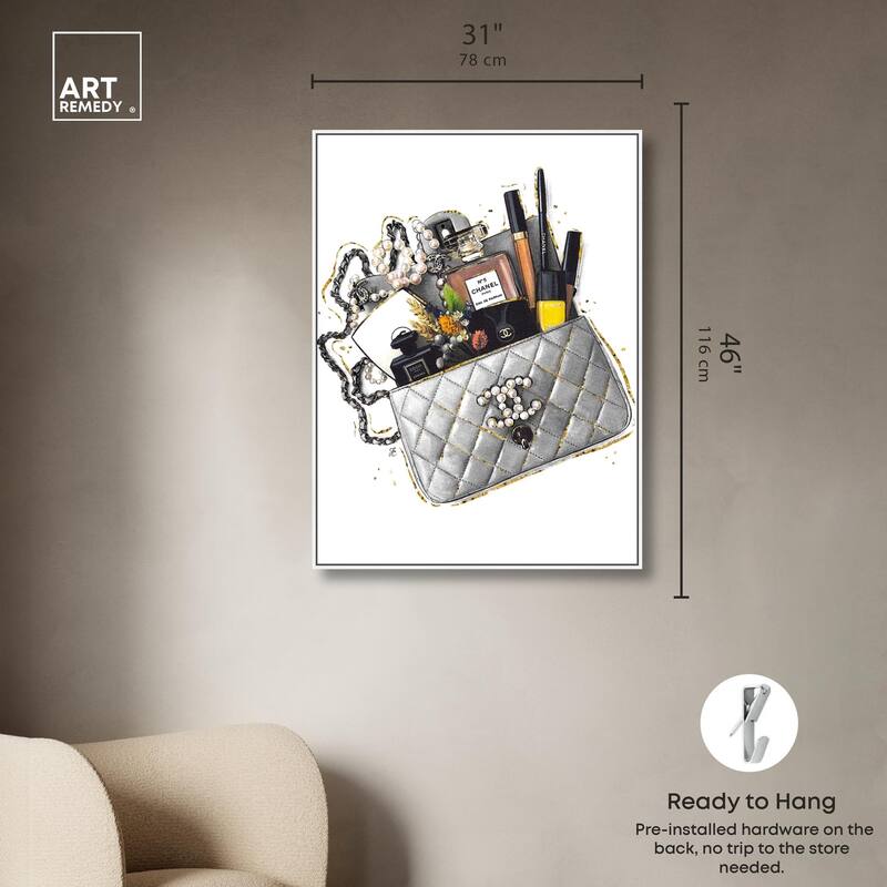 Grey Treasure Bag Canvas by Art Remedy