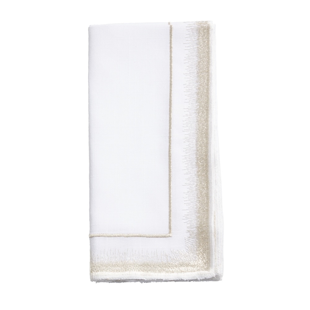 Elegant Embroidery Detail Napkin (Set of 4)