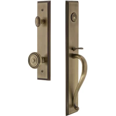 Grandeur Carre Solid Brass Rose Keyed Entry Single Cylinder "S" Grip