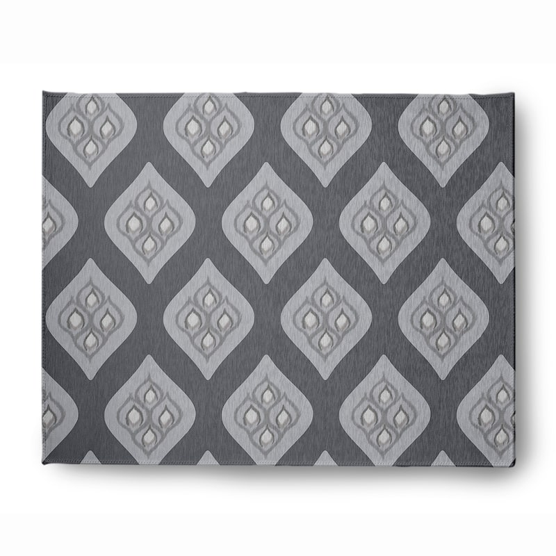 Olgee Bold Pattern Soft Chenille Rug - 8' x 10' - Grey