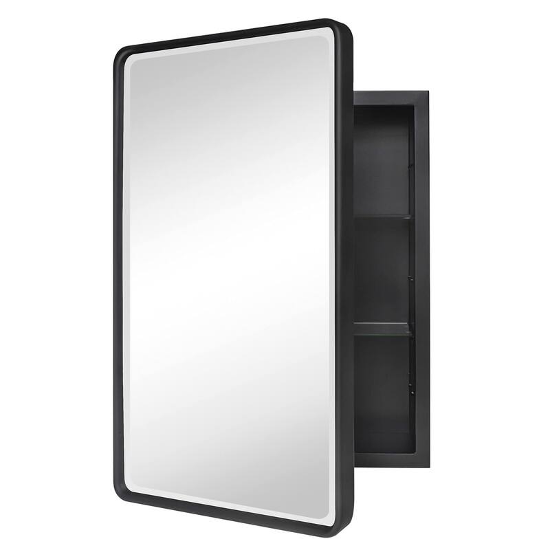 Farmhouse Recessed Metal Bathroom Medicine Cabinets with Mirror
