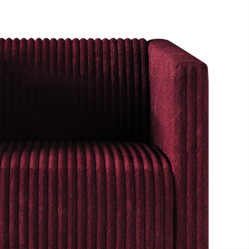 CraftPorch Corduroy Modern and Glamorous Velvet Upholstered 3-Piece Living Room Set