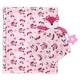 preview thumbnail 4 of 10, Baby Boys and Baby Girls Blanket and Matching Soothing Nunu Pink/White