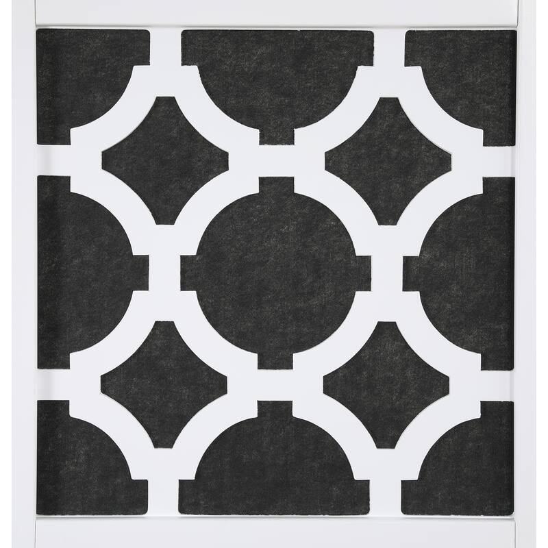 Roundhill Furniture Virelle 4-Panel Room Divider, Decorative Folding Freestanding Privacy Screen