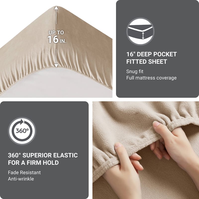 Madison Park Micro Fleece Bed Sheet Set