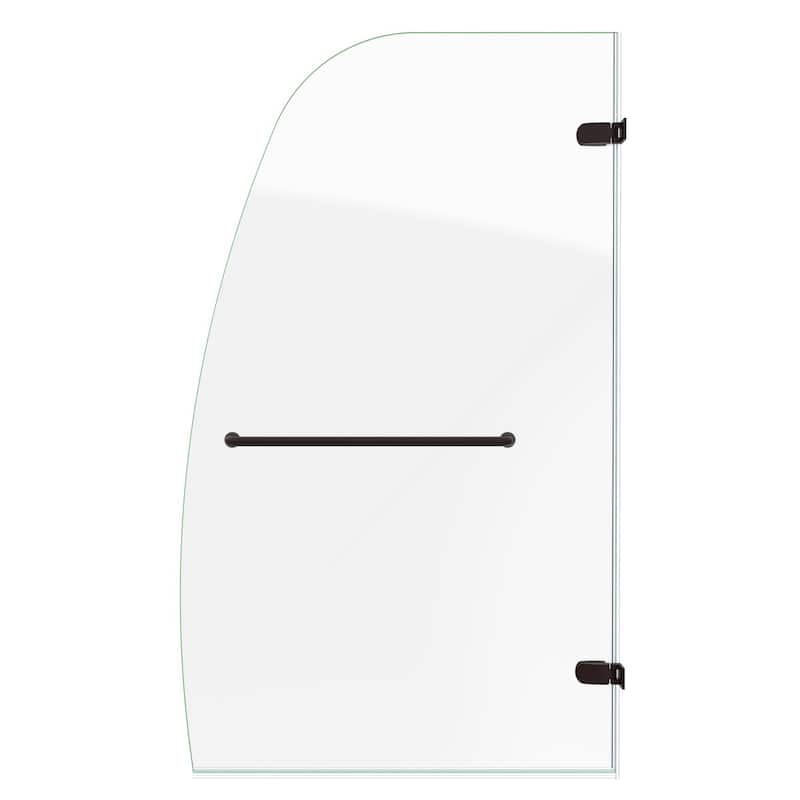 DreamLine Aqua Uno 34 in. W x 58 in. H Frameless Hinged Tub Door - 34.31" W - 34.31" W