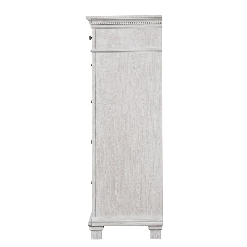 Furniture of America Eleanor Modern Rustic Weathered Grey Solid Wood 5-Drawer Chest