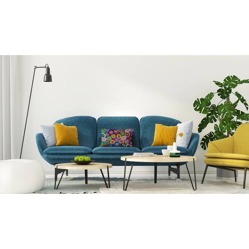 Modern Leaf Pile Accent Pillow