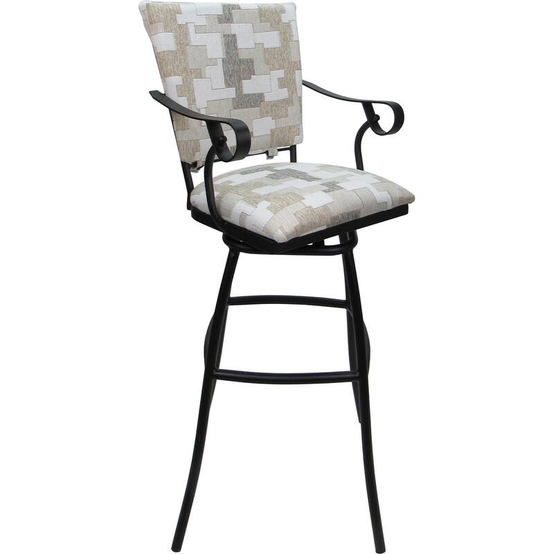 Outdoor Indoor Bar Stool Counter Extra Tall - Jenna Padded Back with Arms