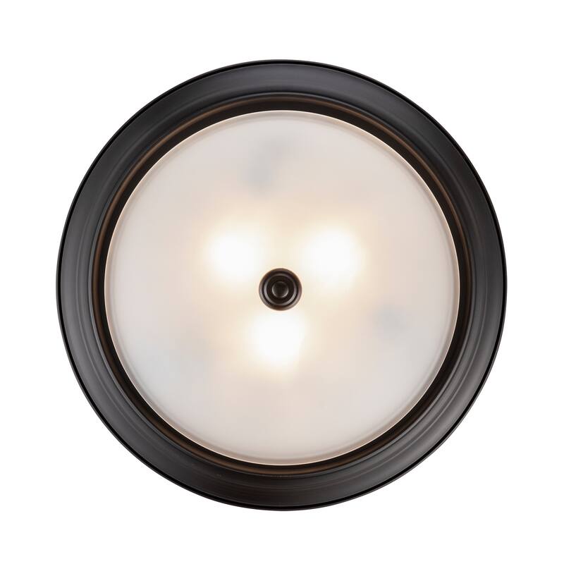 Trans Globe Lighting 3 Light 15" Flush Mount Round Ceiling Fixture