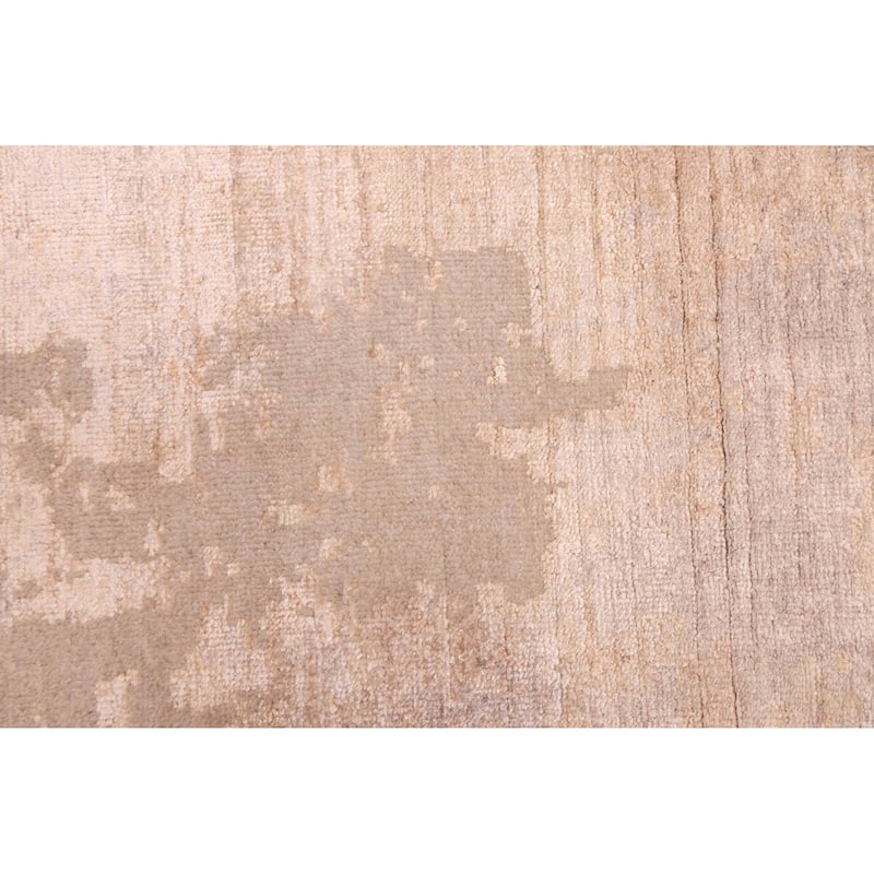 ECARPETGALLERY Hand-knotted Legacy Beige Silk, Wool Rug - 2'6 x 10'2