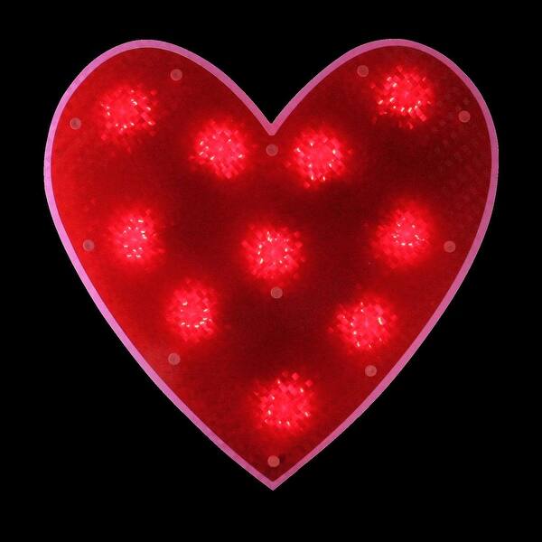 Shop 12 Lighted Valentine S Day Shimmering Red Heart Window