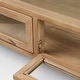 preview thumbnail 8 of 43, Arelius Light Brown Solid Wood w/ Black Iron Base Square Display Coffee Table