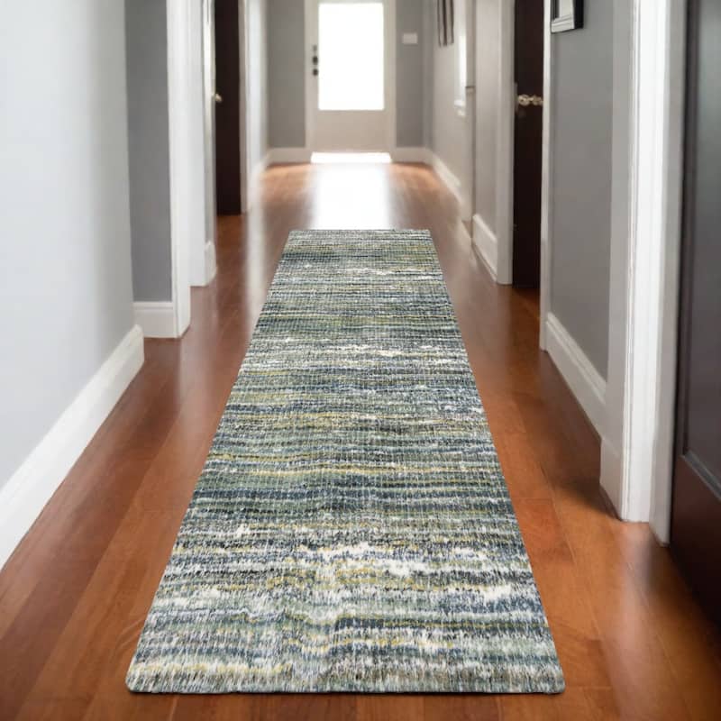 HomeRootsGeometric Industrial Runner Area Rug - 90.55' X '26.77' X '0.98