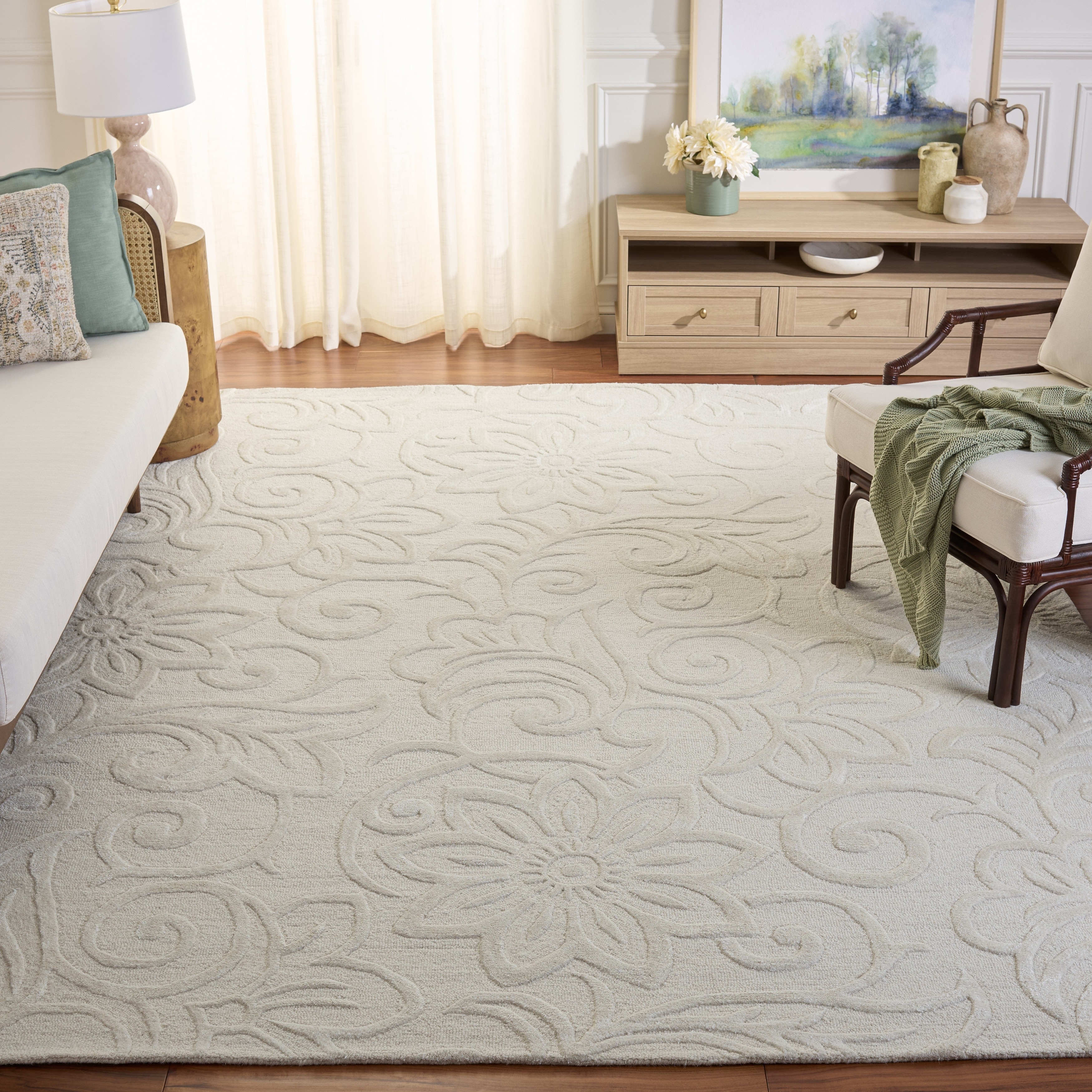 SAFAVIEH Handmade Glamour Aneke Floral Wool Rug