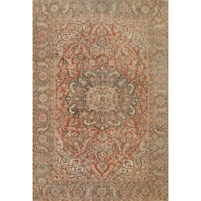 Hand Knotted Oriental 100% Wool Carpet Traditional Floral Oranges & Rust Bakhtiari Area Rug - 11' 6'' X 8' 6''