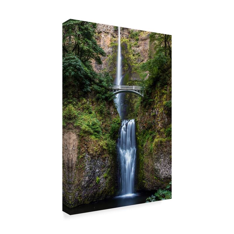 Pierre Leclerc 'Multnomah Falls' Canvas Art