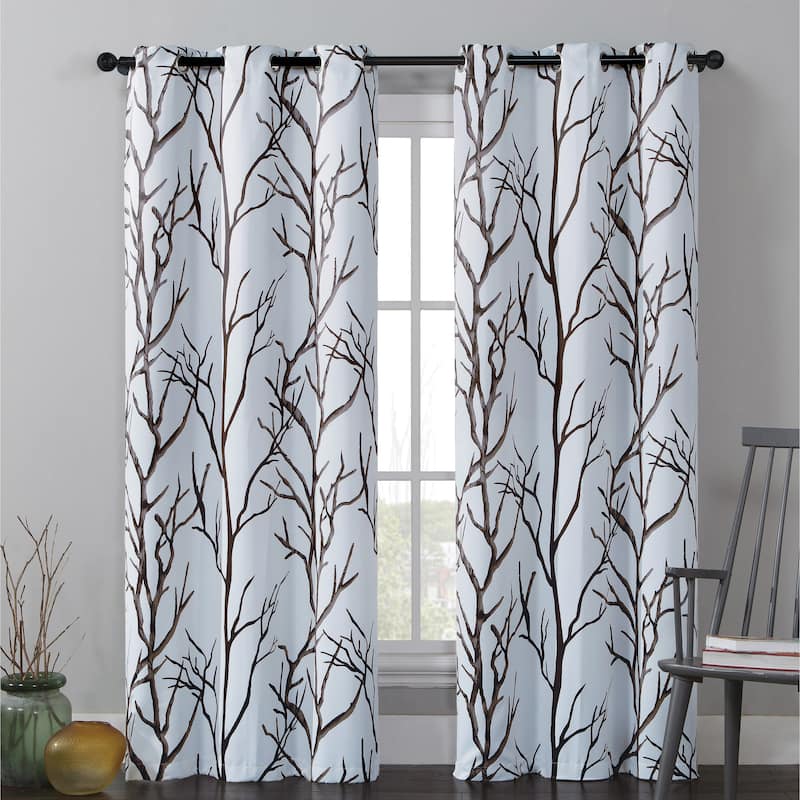 VCNY Home Kingdom Branch Blackout Curtain Panel - 40" x 84" - Beige
