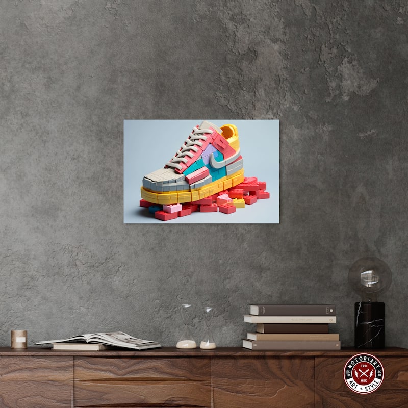 Notoriart Toy Sneaker Pastel Gallery Wrapped Sneaker 1 Piece Canvas Wall Art