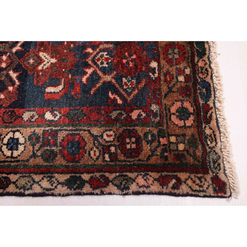 ECARPETGALLERY Hand-knotted Andelz Dark Navy Wool Rug - 3'8 x 9'3