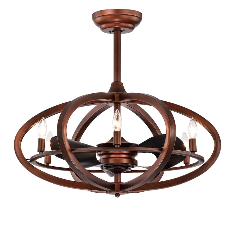 Copper Grove Raton 29-inch Antique Bronze Ceiling Fan 6 Light