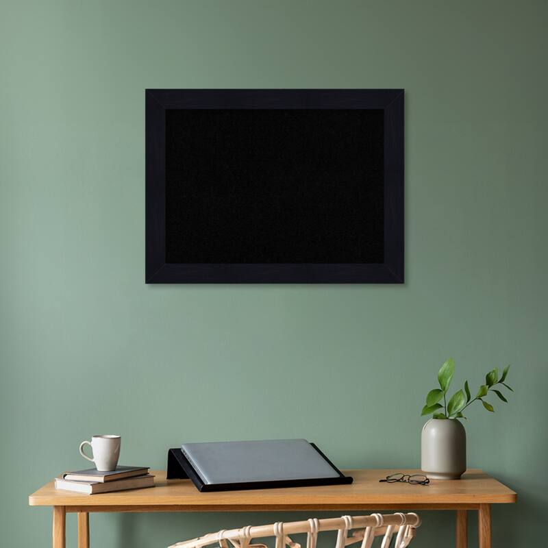 Shiplap Wood Framed Black Corkboard Bulletin Board
