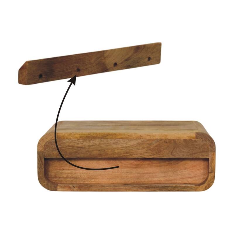 Avora Wall-Mounted Oak-ish Nightstand