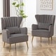 preview thumbnail 4 of 65, HOMYKA Modern Wingback Arm Chair Upholstered Accent Chair Set of 2