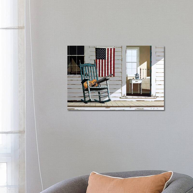 iCanvas "Rocking Chair With Guitar" by Zhen-Huan Lu Canvas Print - 18x26x1.5