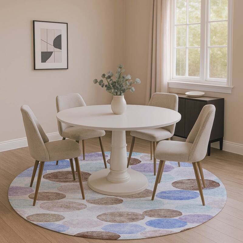 Premium Washable Super Soft Mayfield Rug - Sky - 8' x 8'