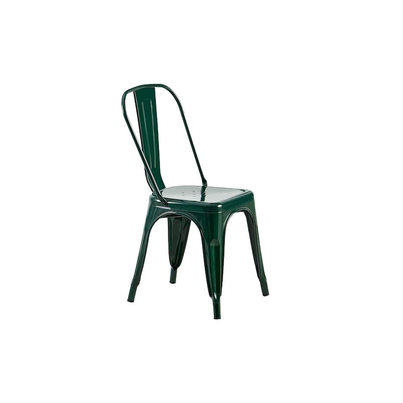 Industrial Metal 18 Inch Stackable Dining Chair Set