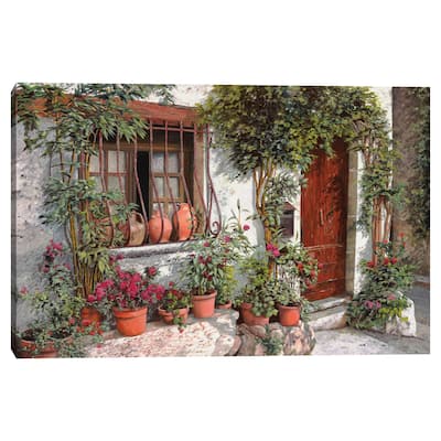 Vase Dietro La Grata by Guido Borelli Canvas Art Print