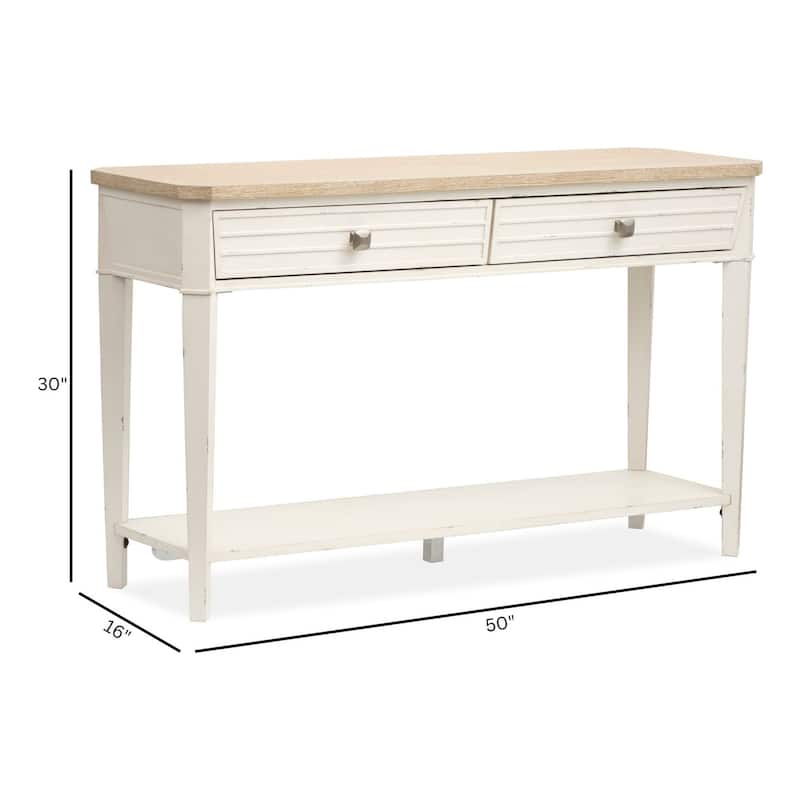 Salt Life Home Echo Isles Sea Pearl And Driftwood Rectangular Sofa Table - 50''W x 16''D x 30''H