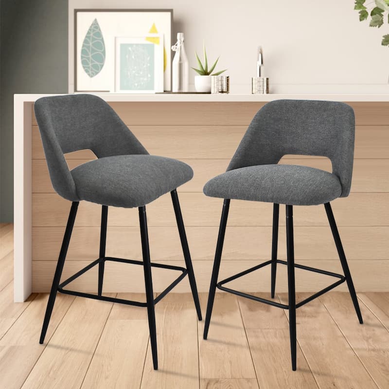 Upholstered Modern Bar Stool (Set of 2)