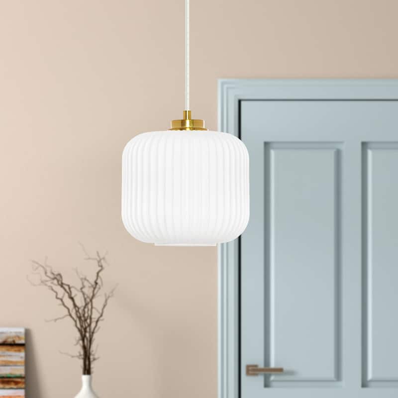 Digby River of Goods Glass and Metal Globe Shade Pendant Light
