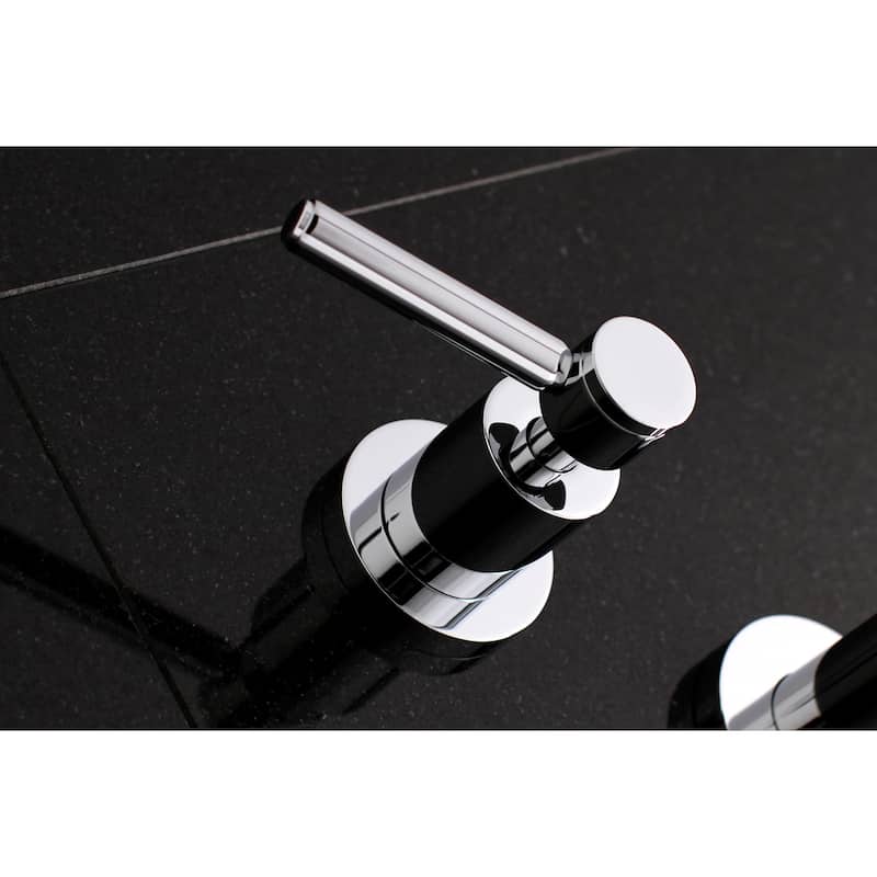 Concord 3-Hole Wall Mount Roman Tub Faucet in Polished Nickel