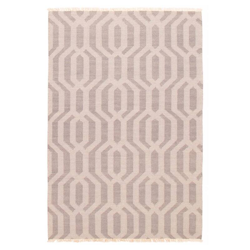 Ankara Grey Kilim 5'3" x 7'11" - 5'3 x 7'11 - Light Grey - 5'3 x 7'11