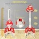 preview thumbnail 8 of 7, 3-in-1 Basketball Hoop for Kids Adjustable Height Playset with Balls-Red - 20'' x18'' x 36-61'' (L x W x H)