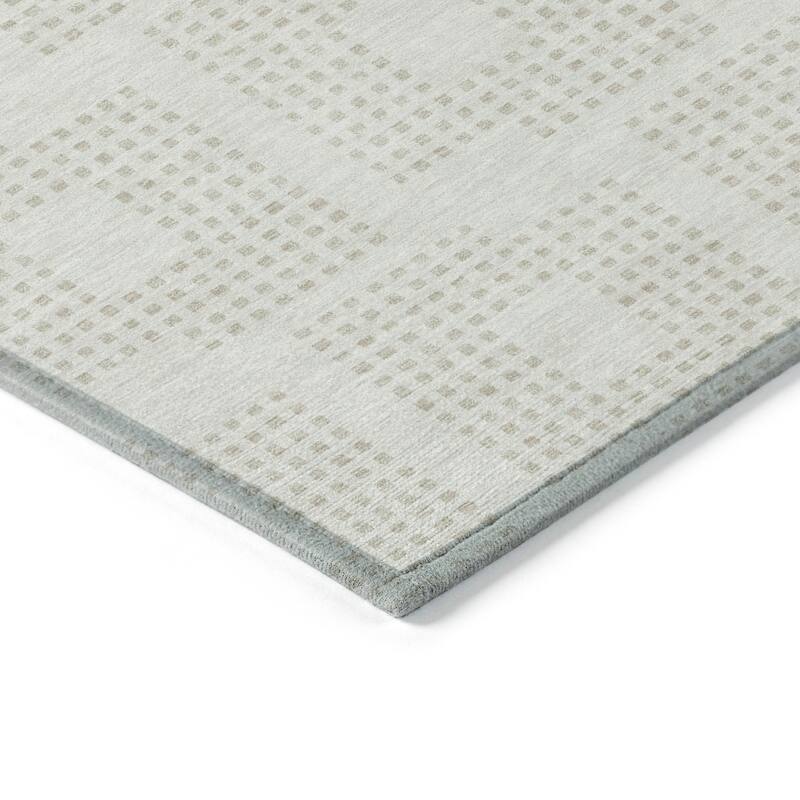 Machine Washable Indoor/ Outdoor Chantille Modern Houndstooth Rug