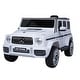 preview thumbnail 1 of 27, 12V Ride-On Car with Front and Rear Swing, Remote Control, and Music White